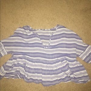 3/4 sleeve cropped blouse